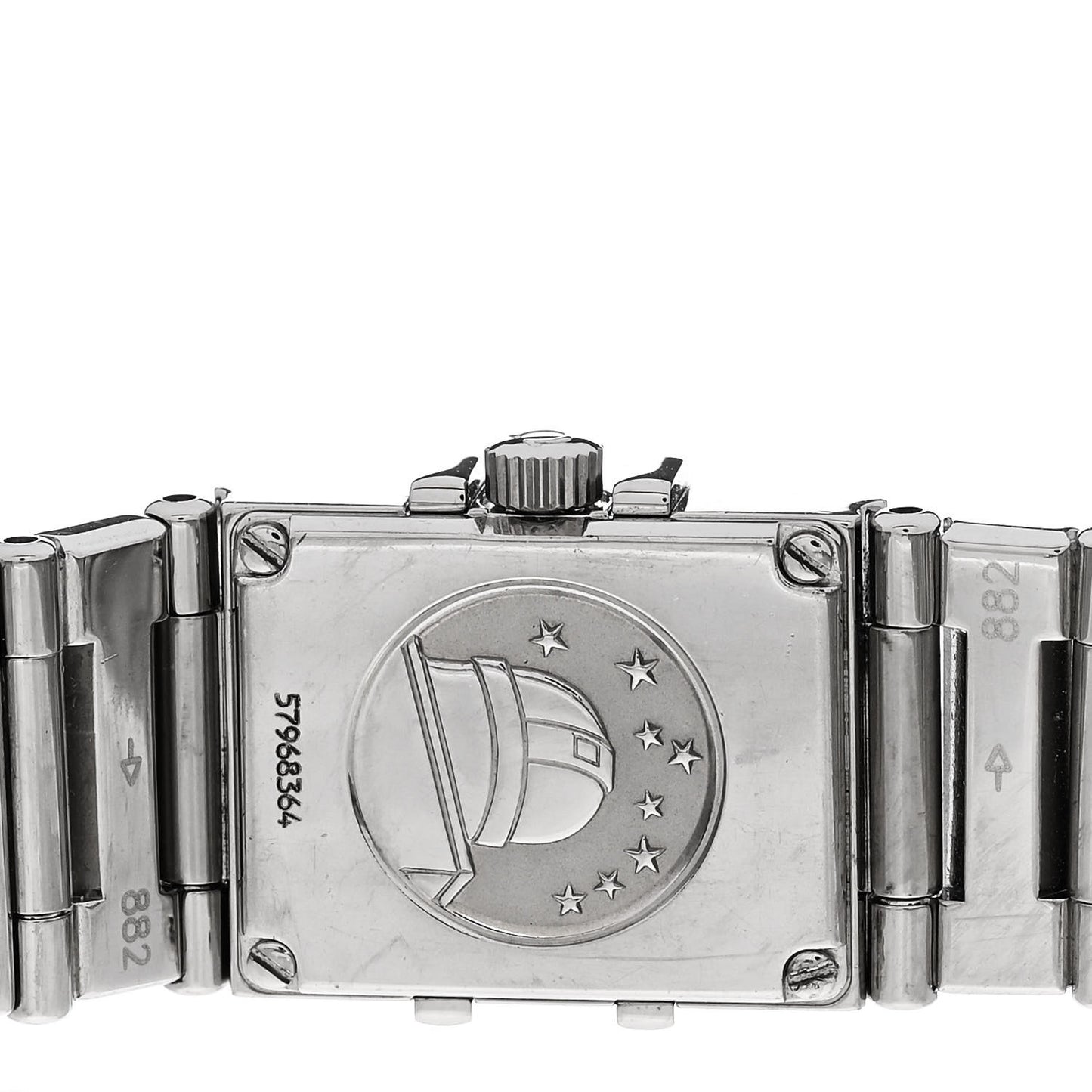 Stainless Steel Diamond Bezel Blue Mother of Pearl 15mm Constellation Quadra Quartz Watch 1537.74.00