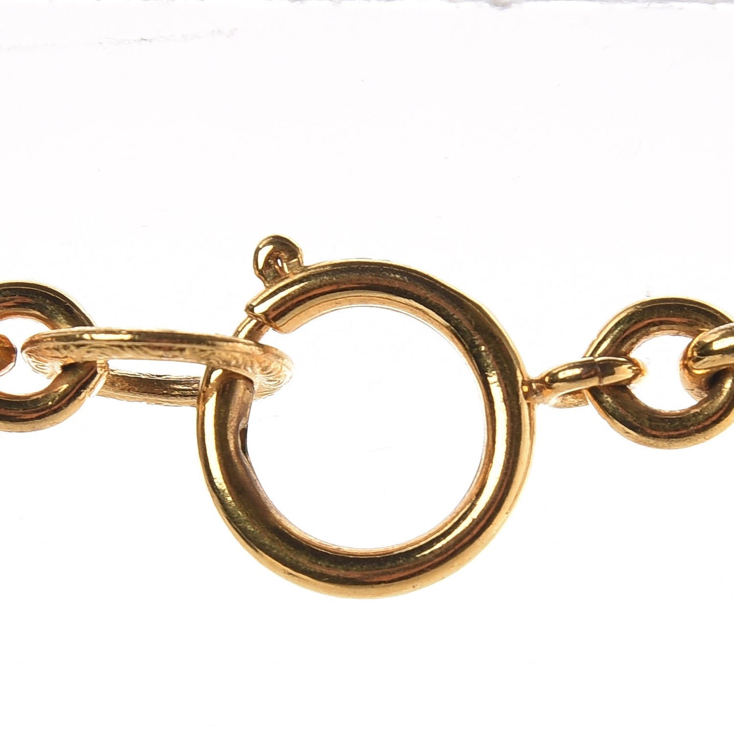 Chain CC Heart Pendant Necklace Gold