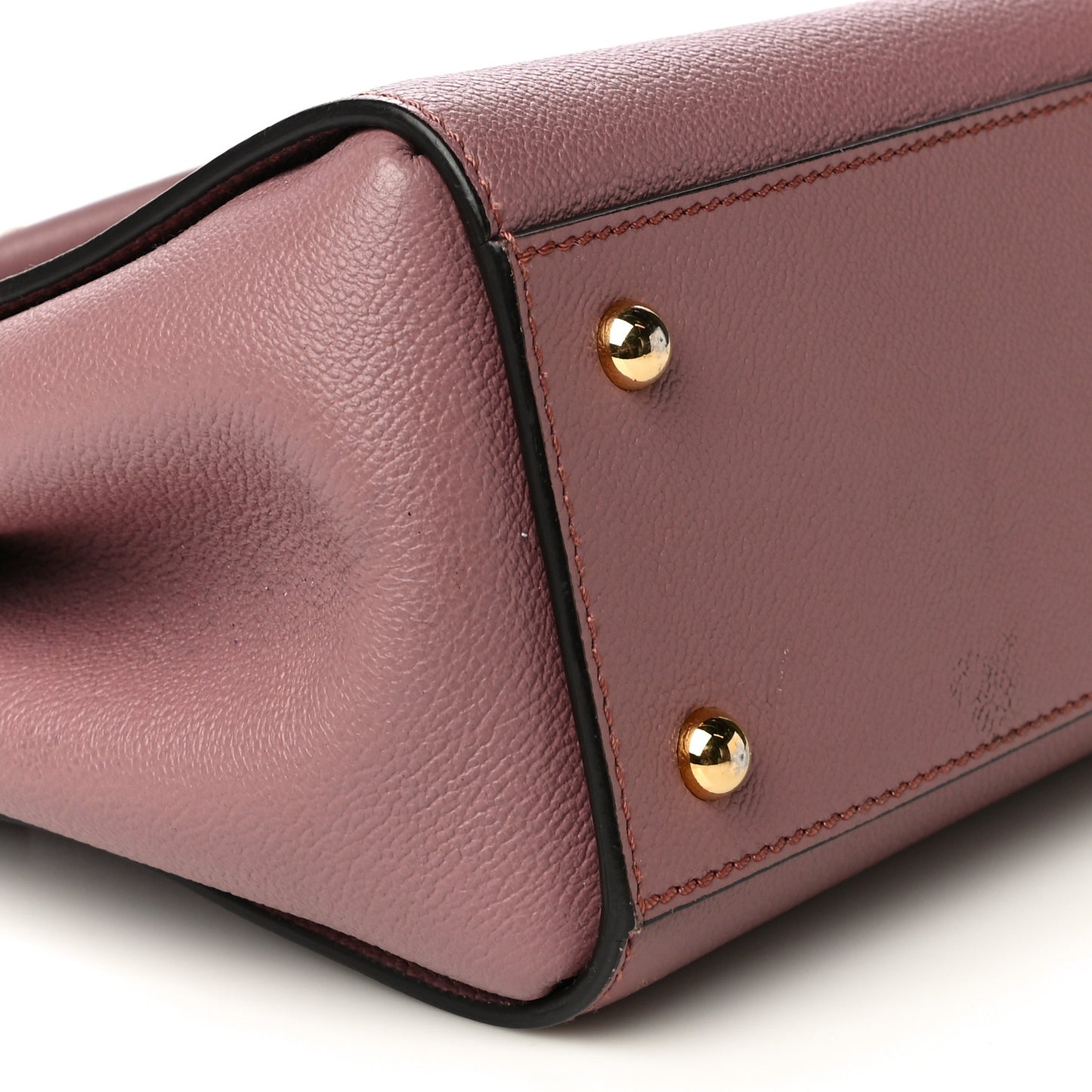 Soft Grain Calfskin Small Buckle Tote Dusty Pink