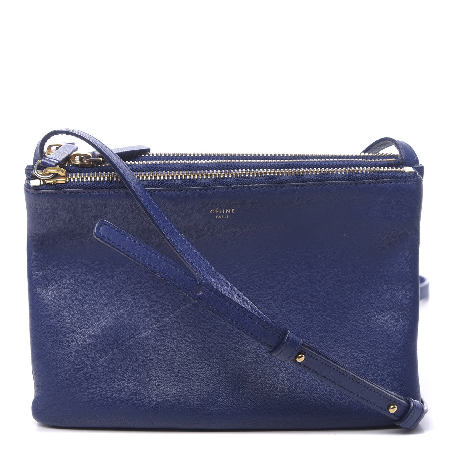 Lambskin Small Trio Crossbody Bag Indigo
