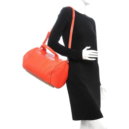 Alexander Wang Pebbled Lambskin Rocco Tangerine Pale Gold Hardware 2 of 15