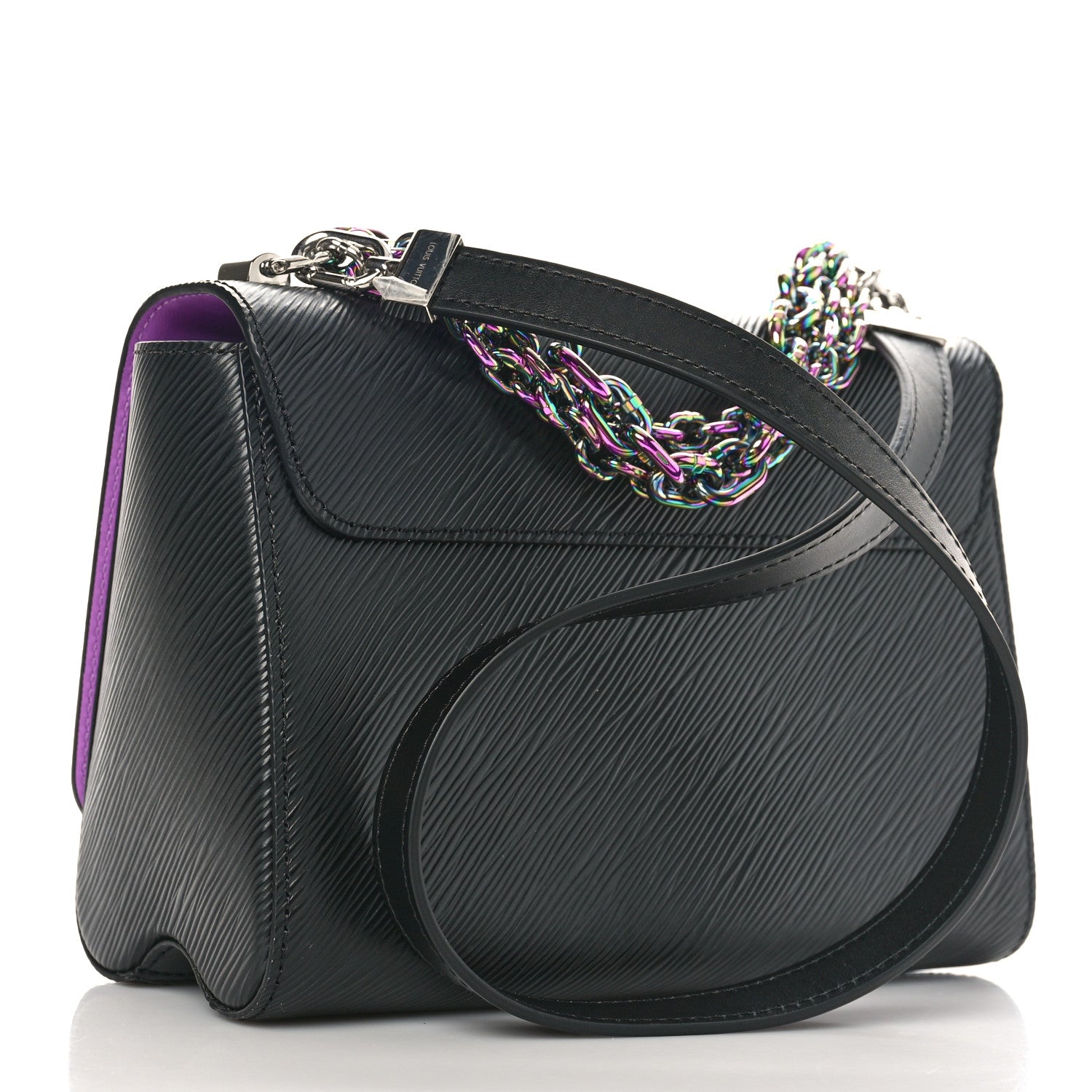 Louis Vuitton Epi Twist Triple Chain Shoulder Bag MM Black 4 of 9