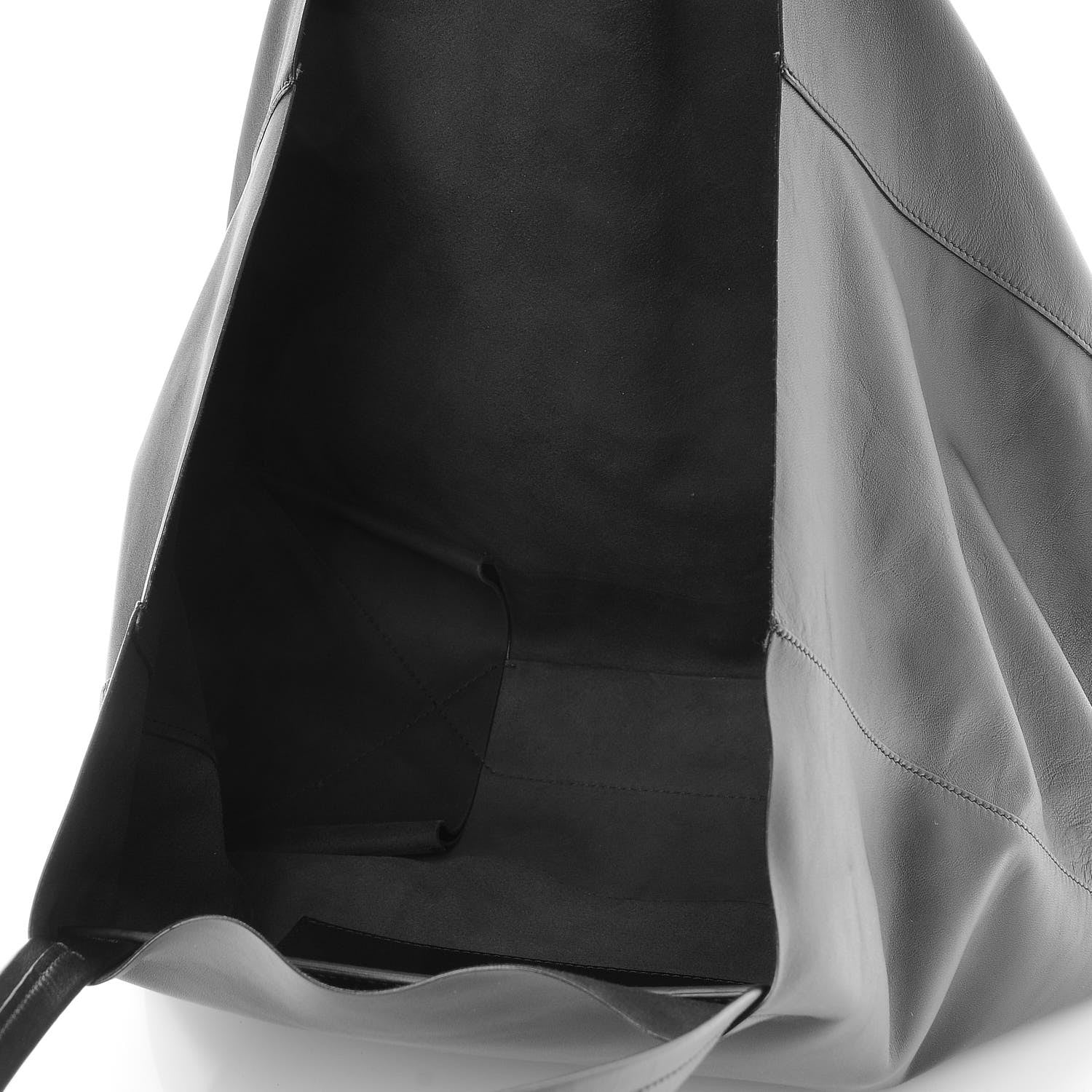 Celine Lambskin Horizontal Cabas Black 5 of 7