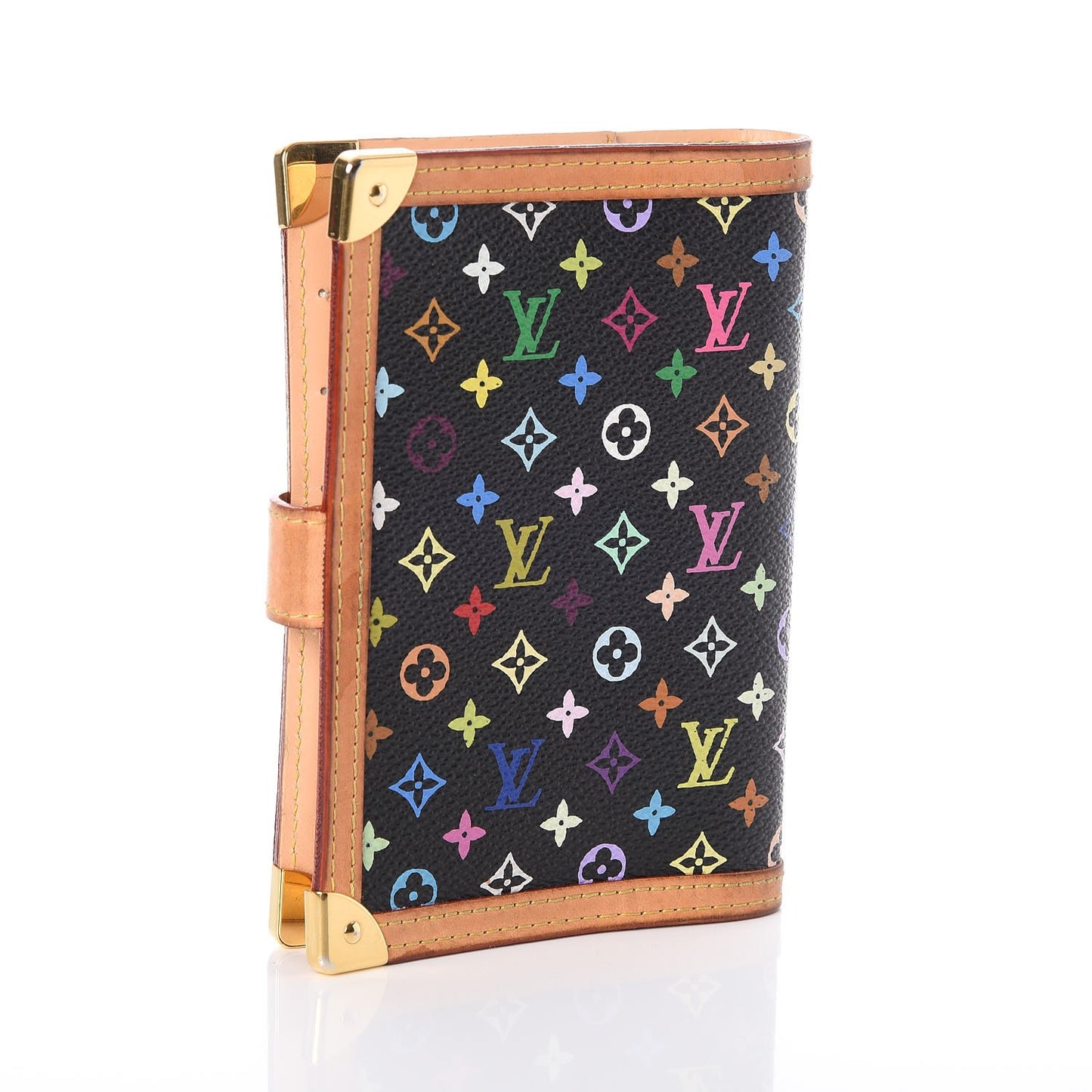 Monogram Multicolor Small Ring Agenda Cover Black