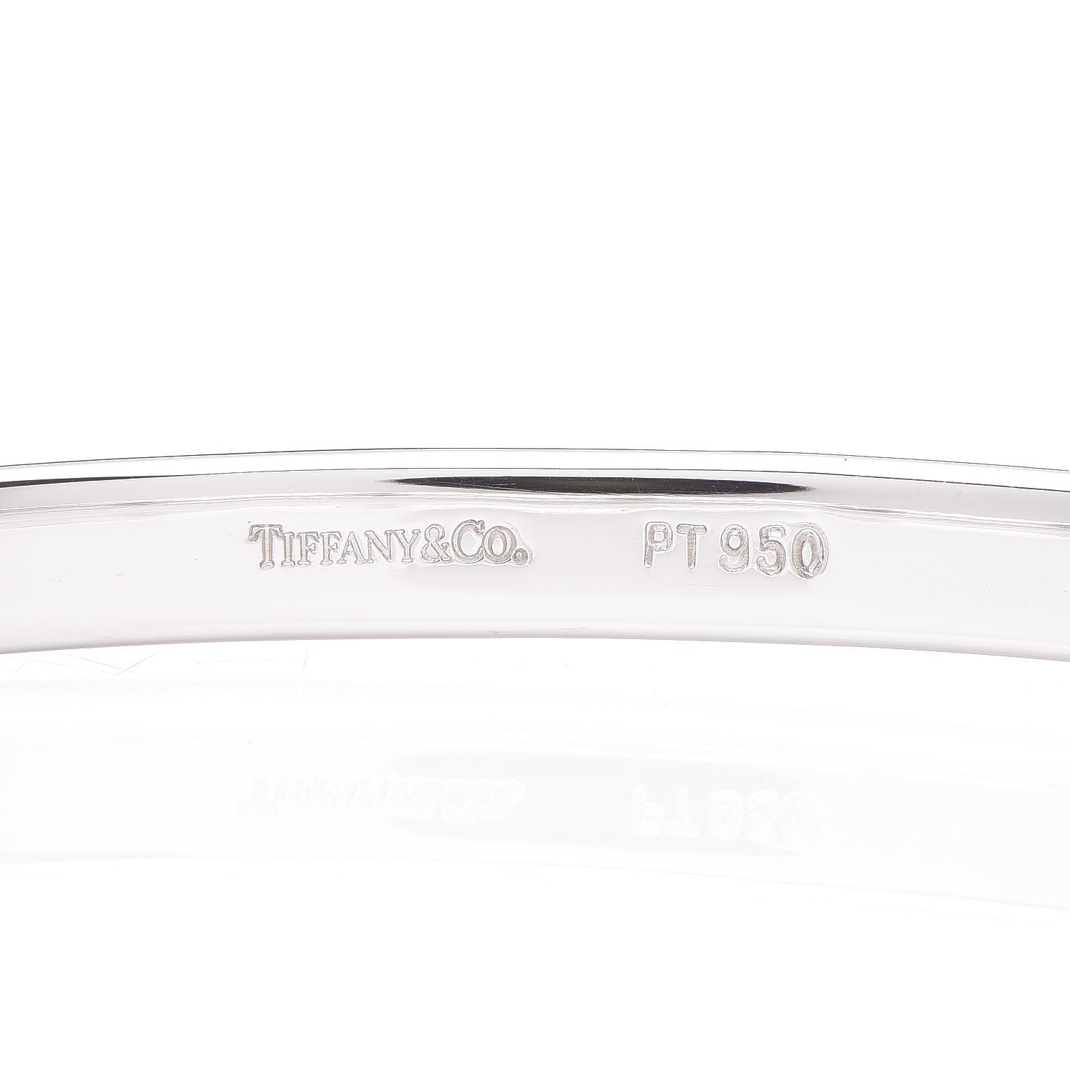Tiffany Platinum Diamond 4.5mm Etoile Bangle Bracelet 4 of 5