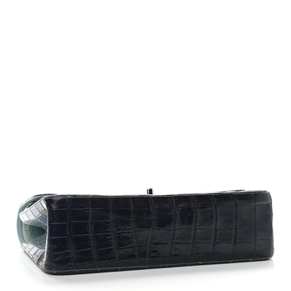 Chanel Alligator Ombre Jumbo Double Flap Blue 4 of 17