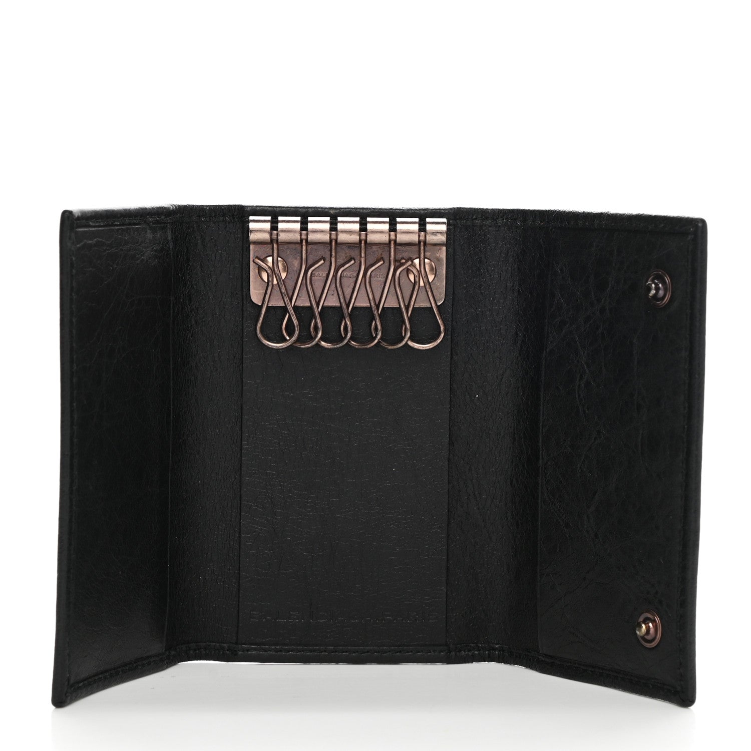 Balenciaga Agneau Giant 12 Rose Gold Hardware Osaka Key Holder Black 5 of 9