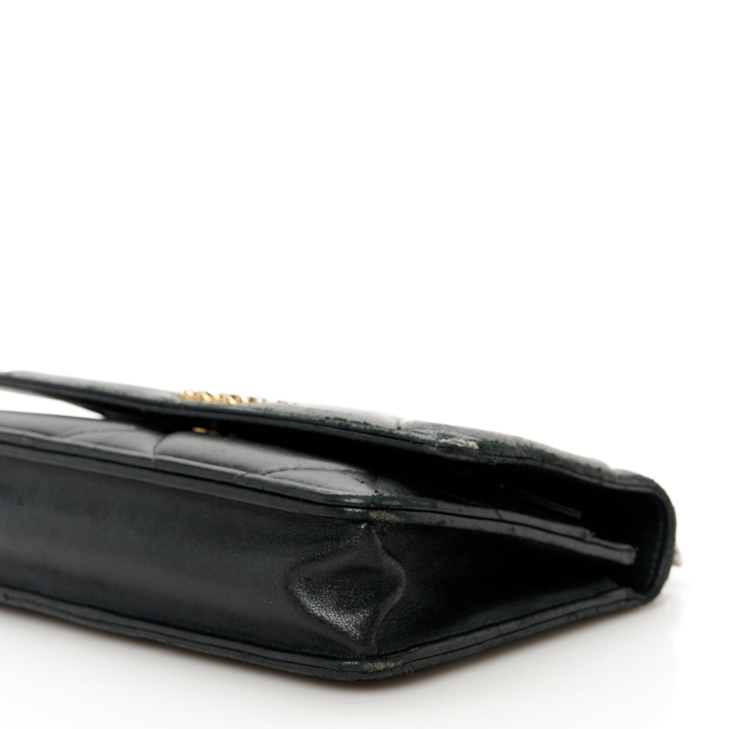 Lambskin Quilted Chanel 19 Wallet On Chain WOC Black