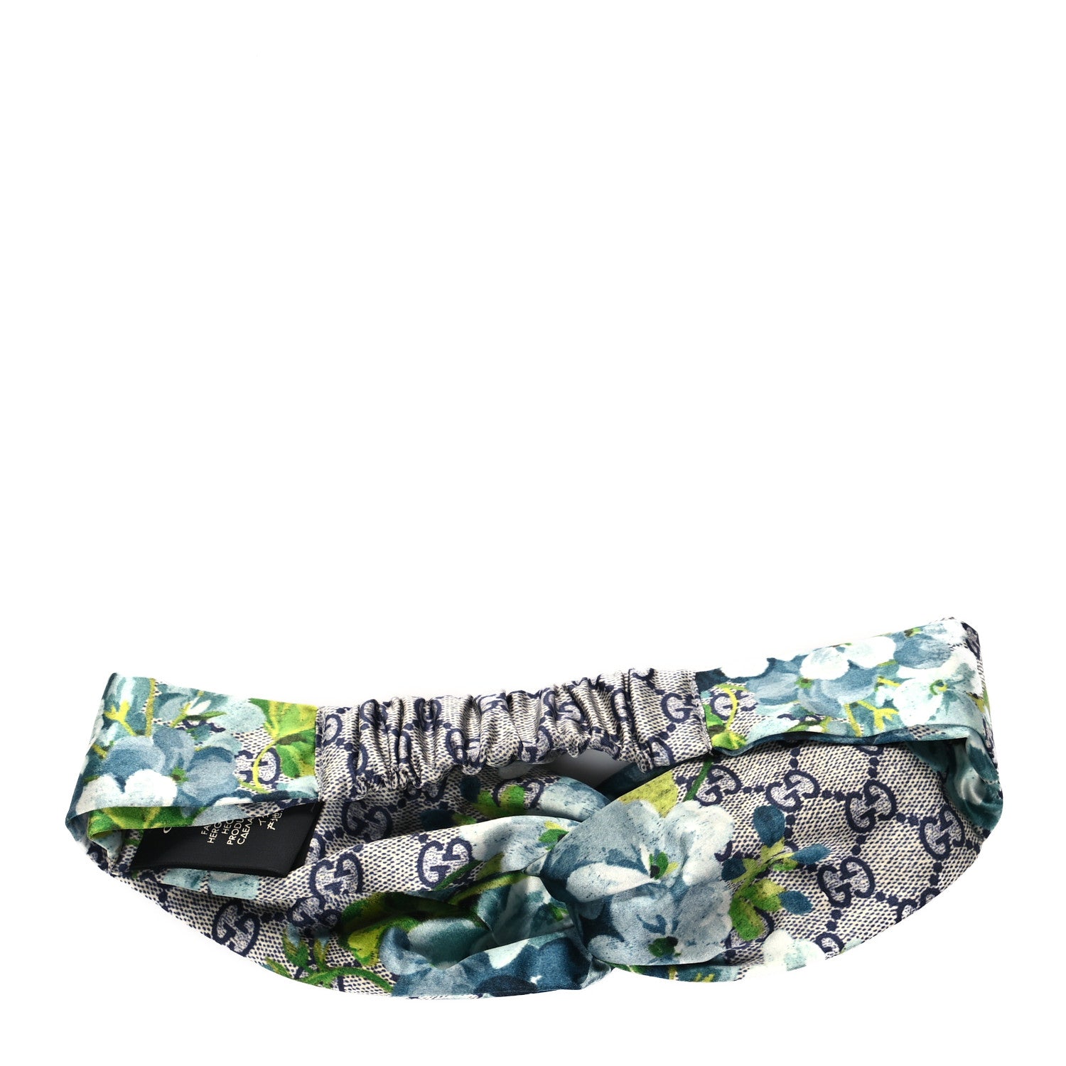 Gucci Silk Monogram Blooms Print Headband Blue 3 of 5