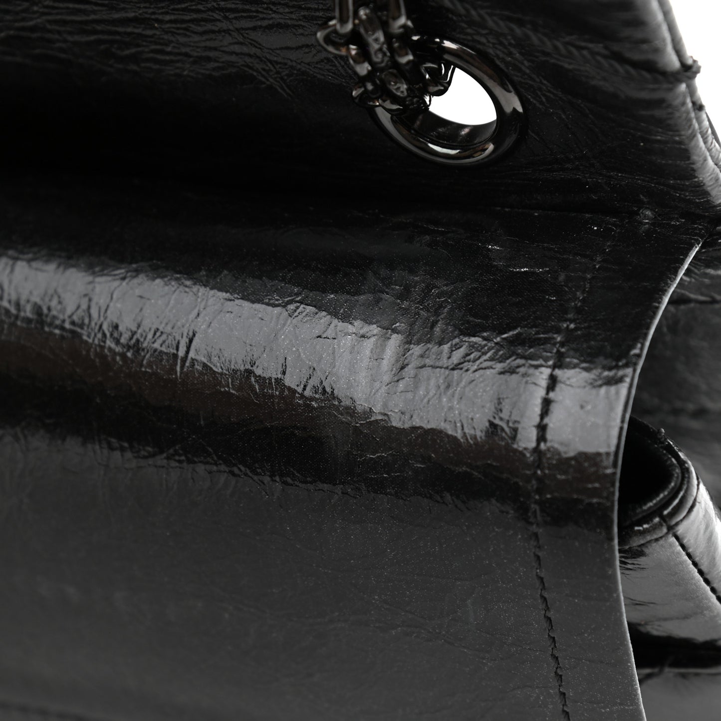 Glazed Calfskin Quilted 2.55 Reissue 226 Flap So Black