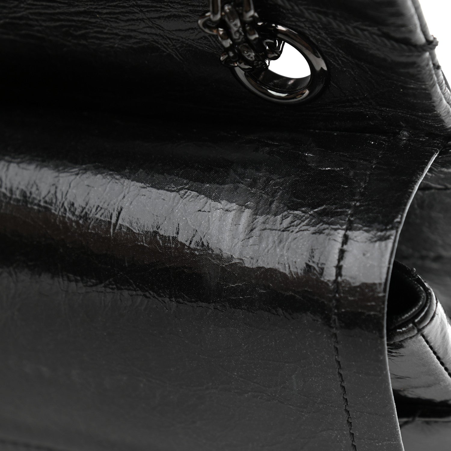 Chanel Glazed Calfskin Quilted 2.55 Reissue 226 Flap So Black 7 of 13