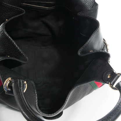 Gucci Leather Medium Web Heritage Shoulder Bag Black 5 of 7