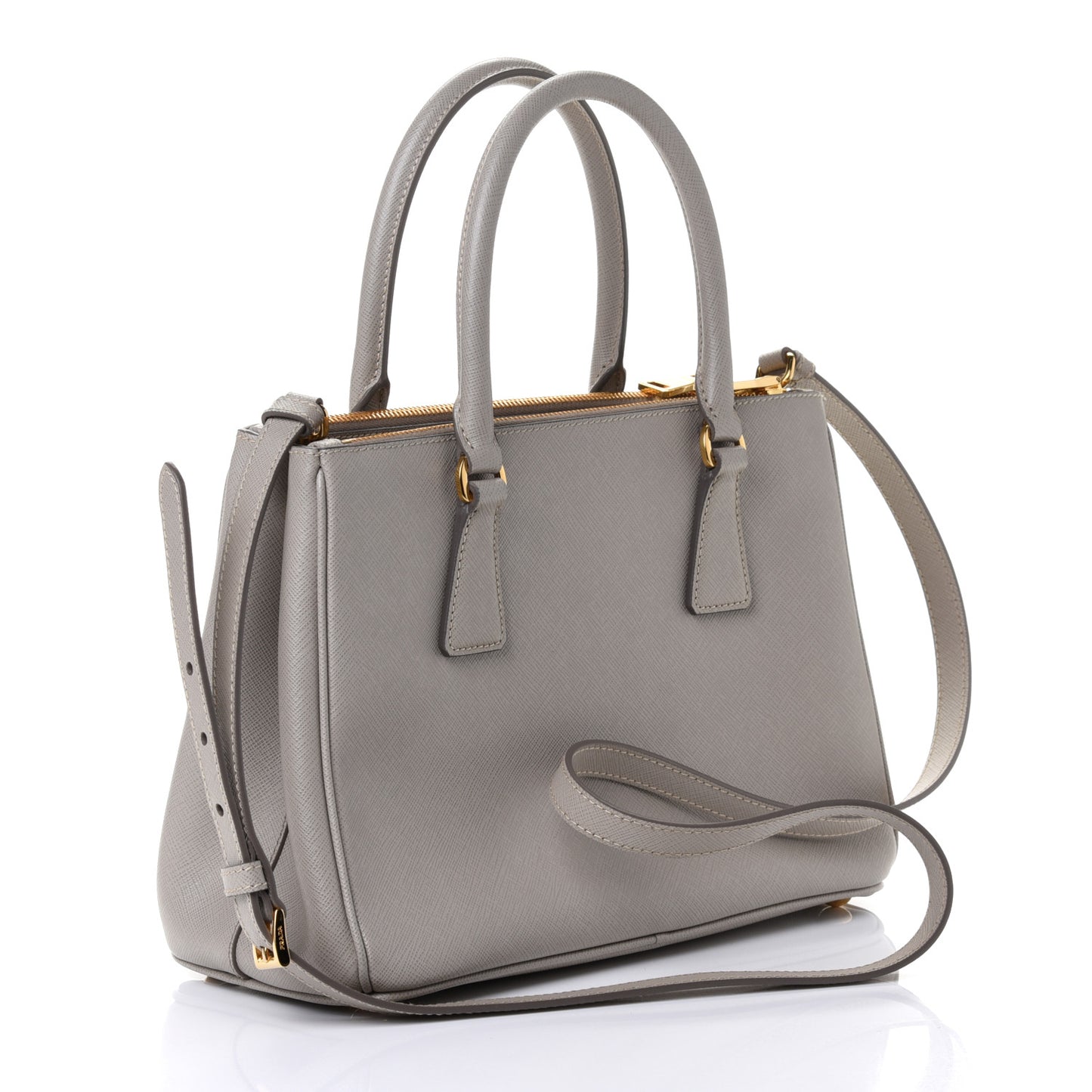 Saffiano Small Galleria Double Zip Tote Pomice