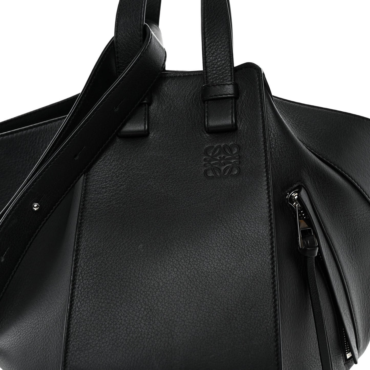 Calfskin Small Hammock Shoulder Bag Black