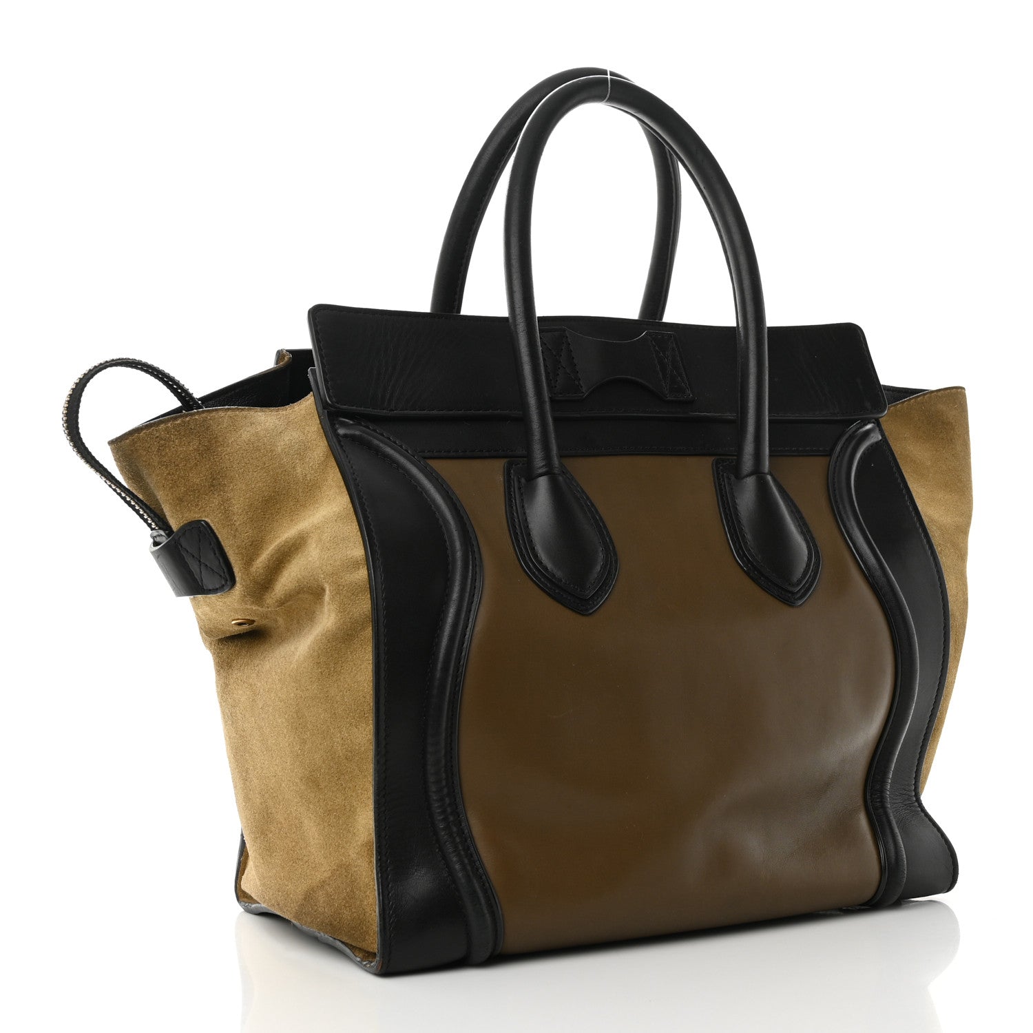 Celine Satin Calfskin Suede Mini Tri-Color Luggage Olive 3 of 15