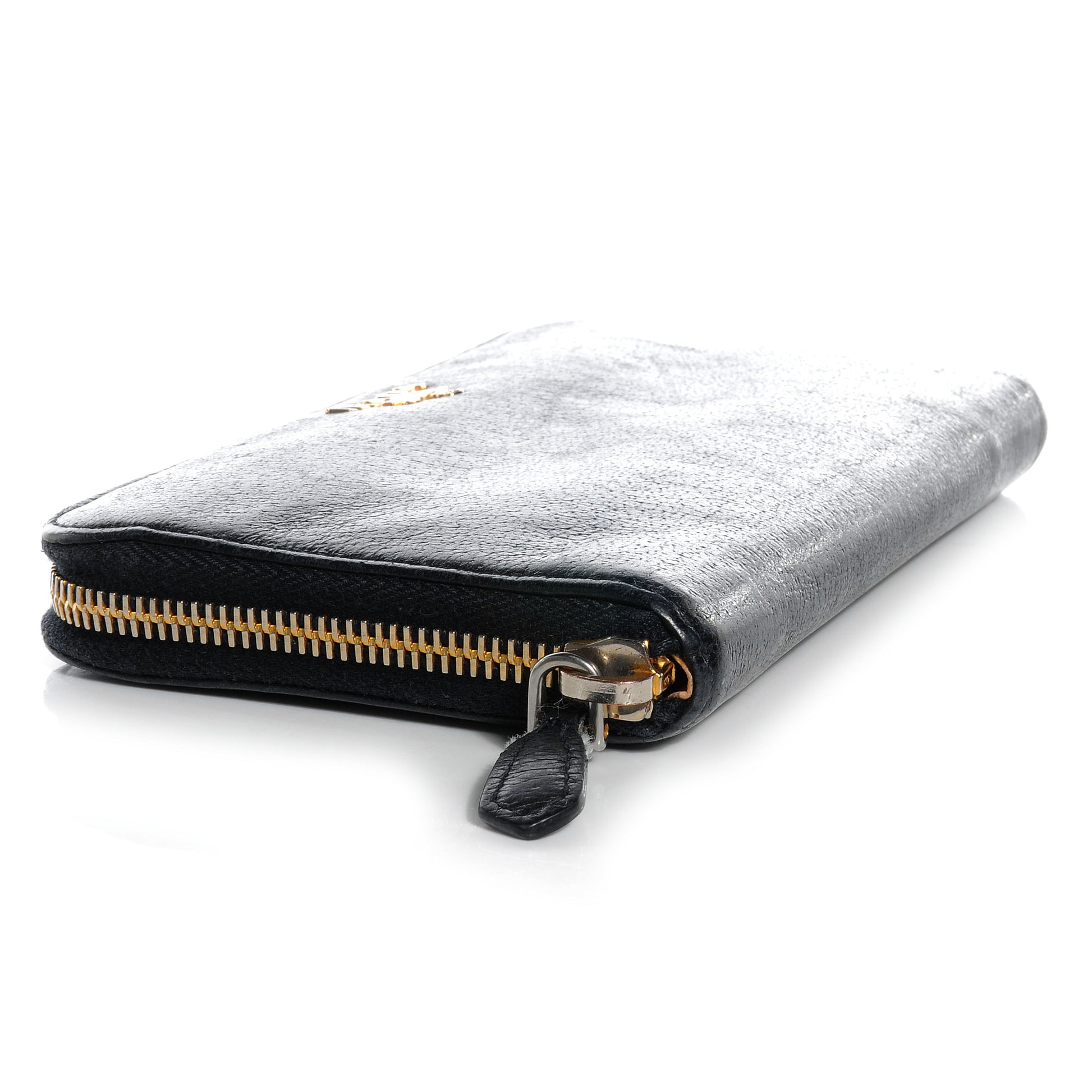 Prada Cinghiale Zip Around Wallet Navy 4 of 8