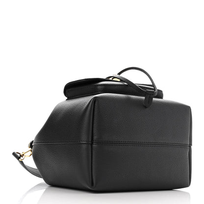 Louis Vuitton Calfskin Lockme Bucket MM Black 4 of 10