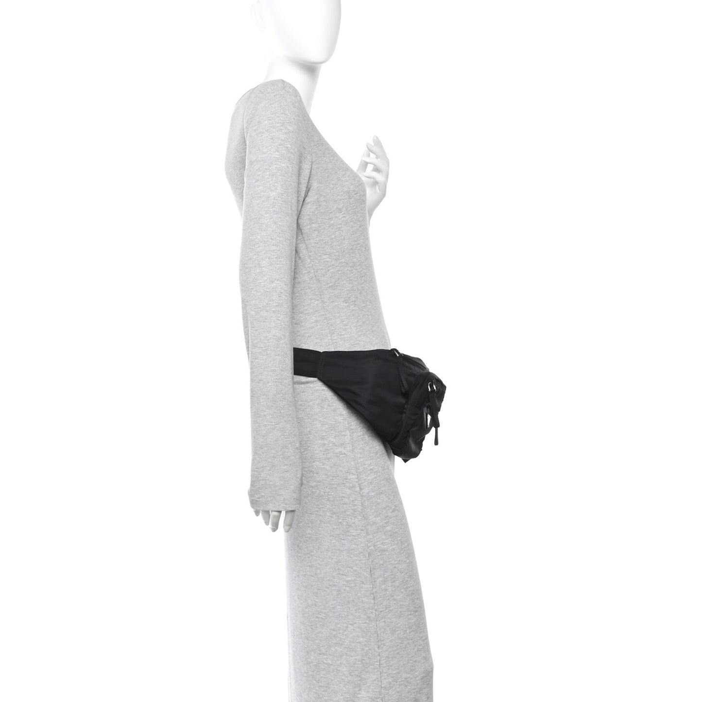 Tessuto Nylon Montagna Belt Bag Black