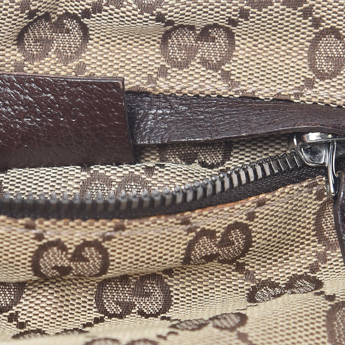 Monogram Web Belt Bag Dark Brown