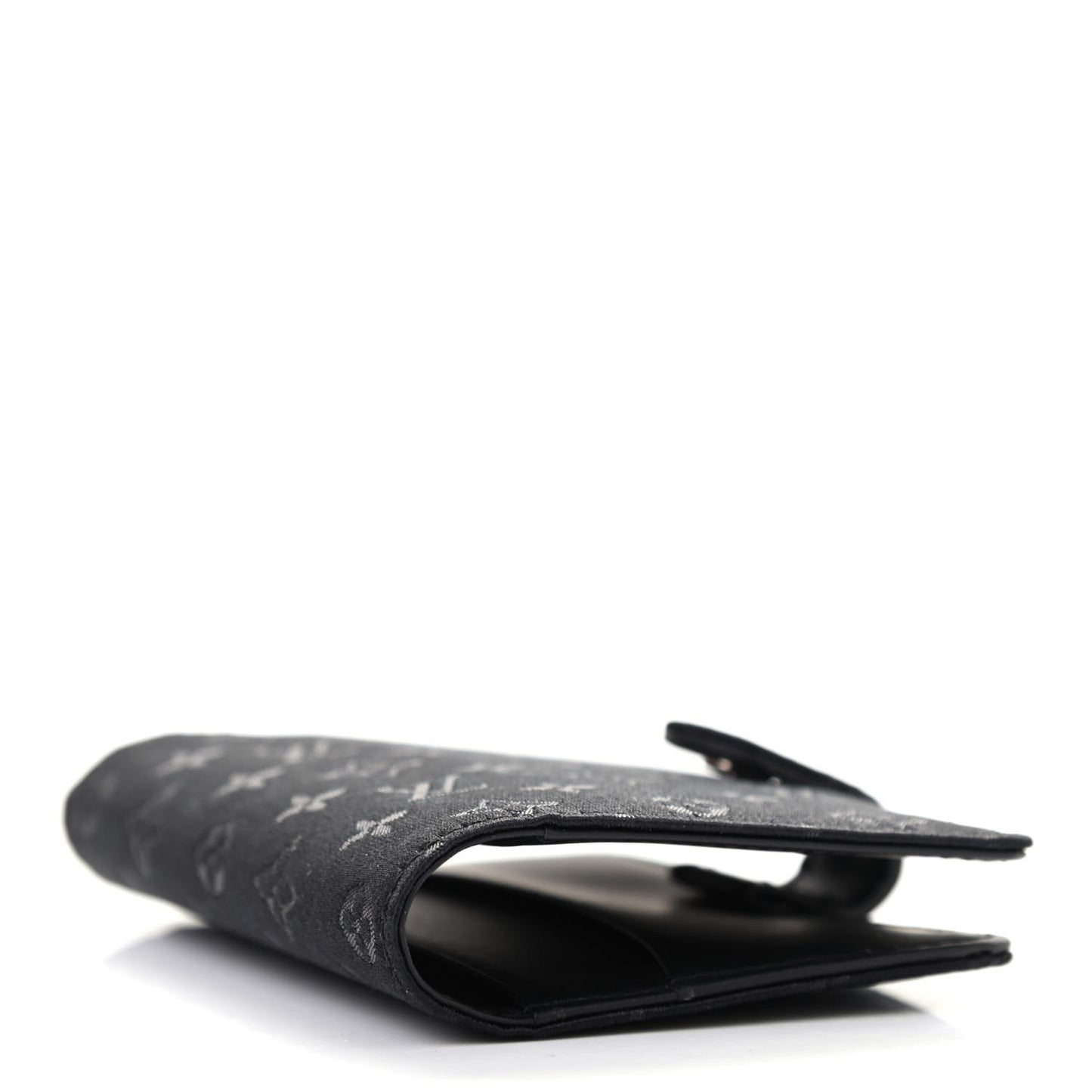 Satin Monogram Mini Agenda Cover Black