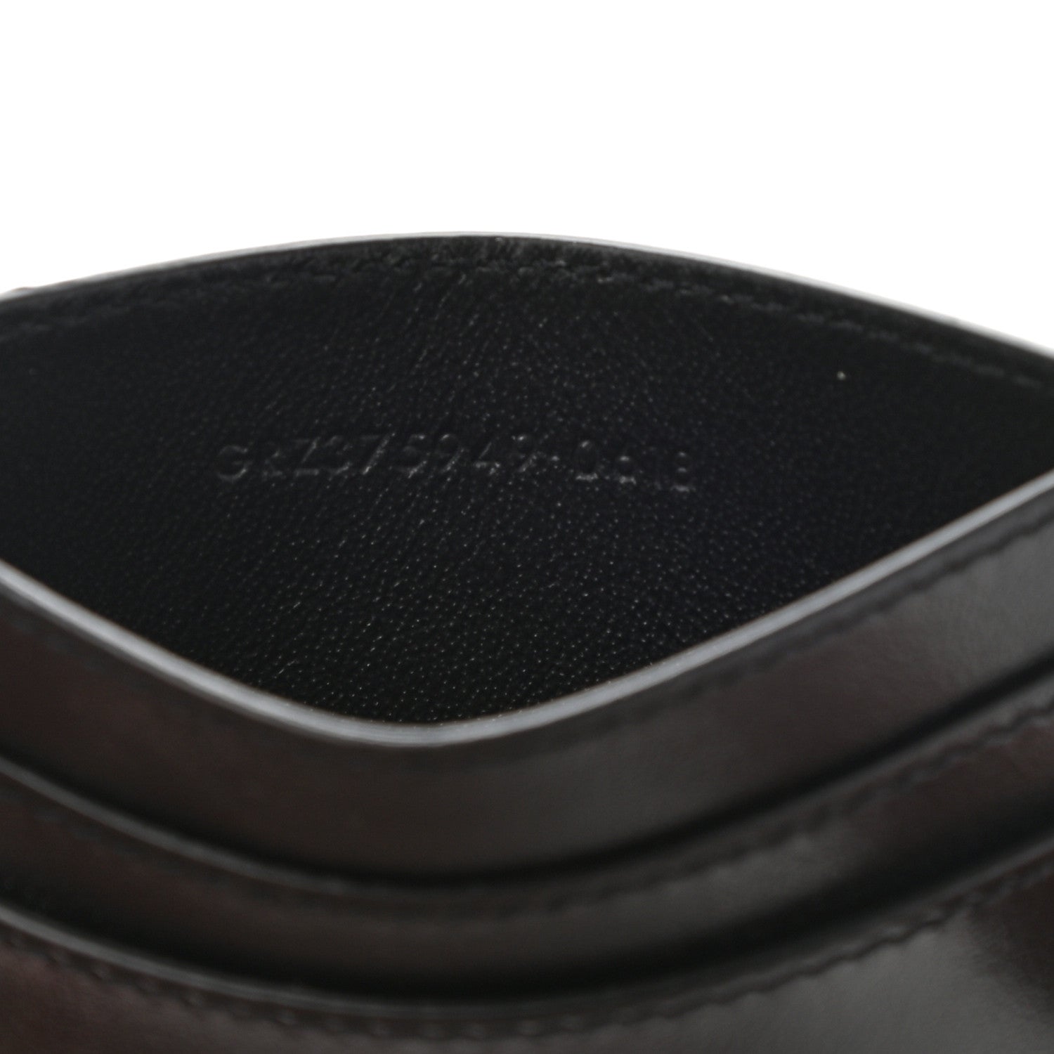 Saint Laurent Calfskin Studded Monogram Credit Card Case Black 5 of 7