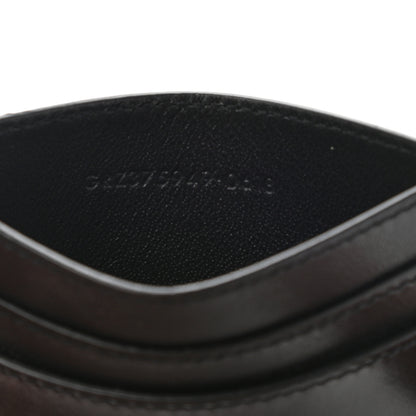 Saint Laurent Calfskin Studded Monogram Credit Card Case Black 5 of 7