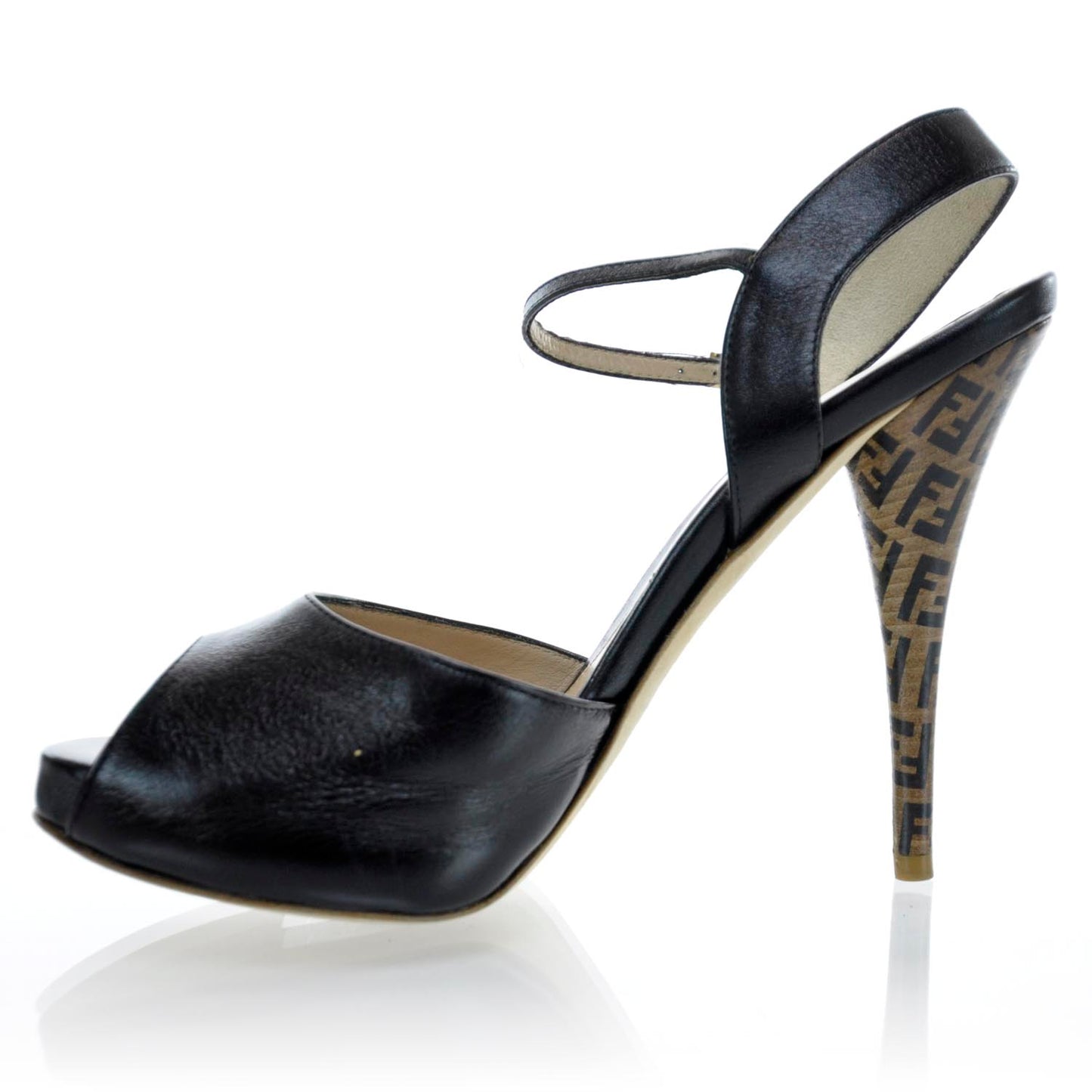 Zucchino Leather Platform Peep Toe Heels Pumps 39