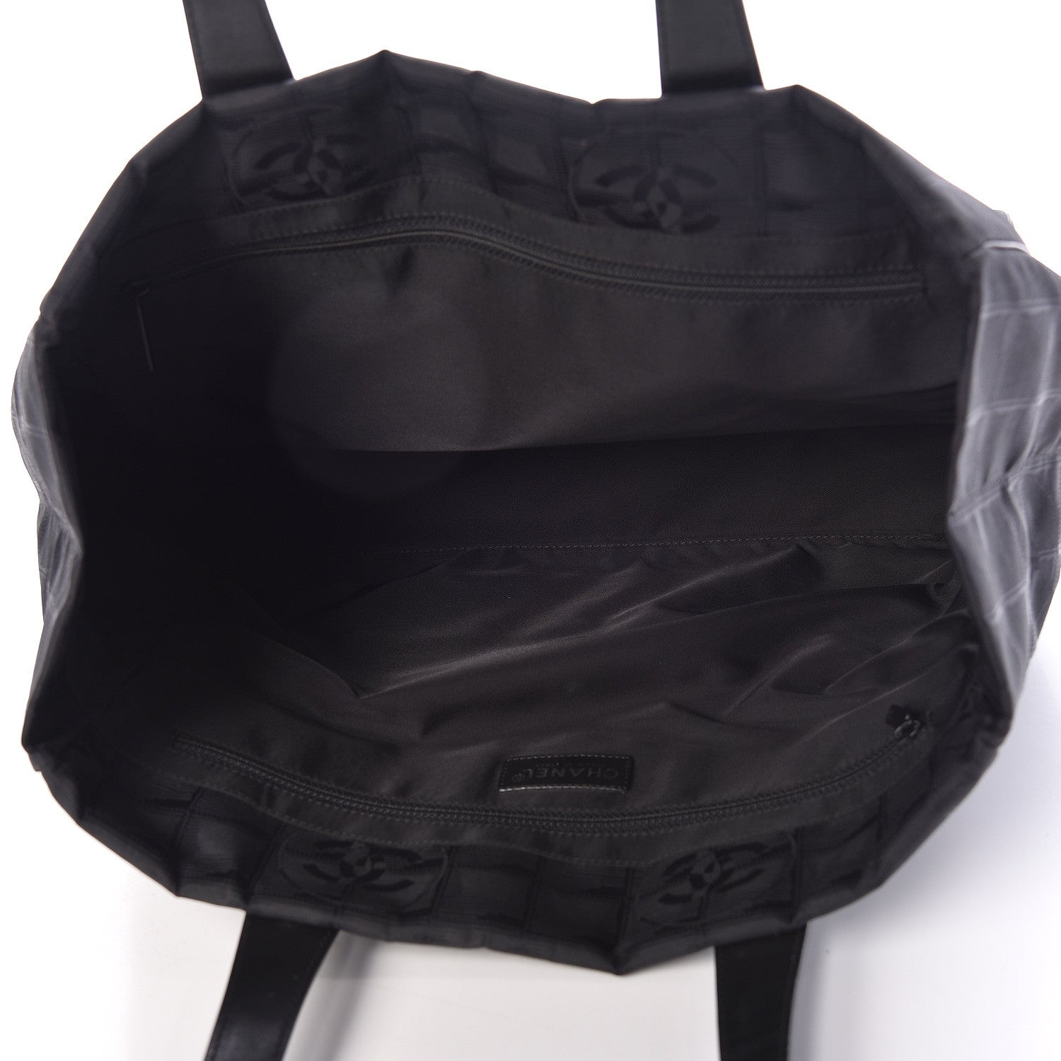 Chanel Nylon Large Travel Tote Black 7 of 13