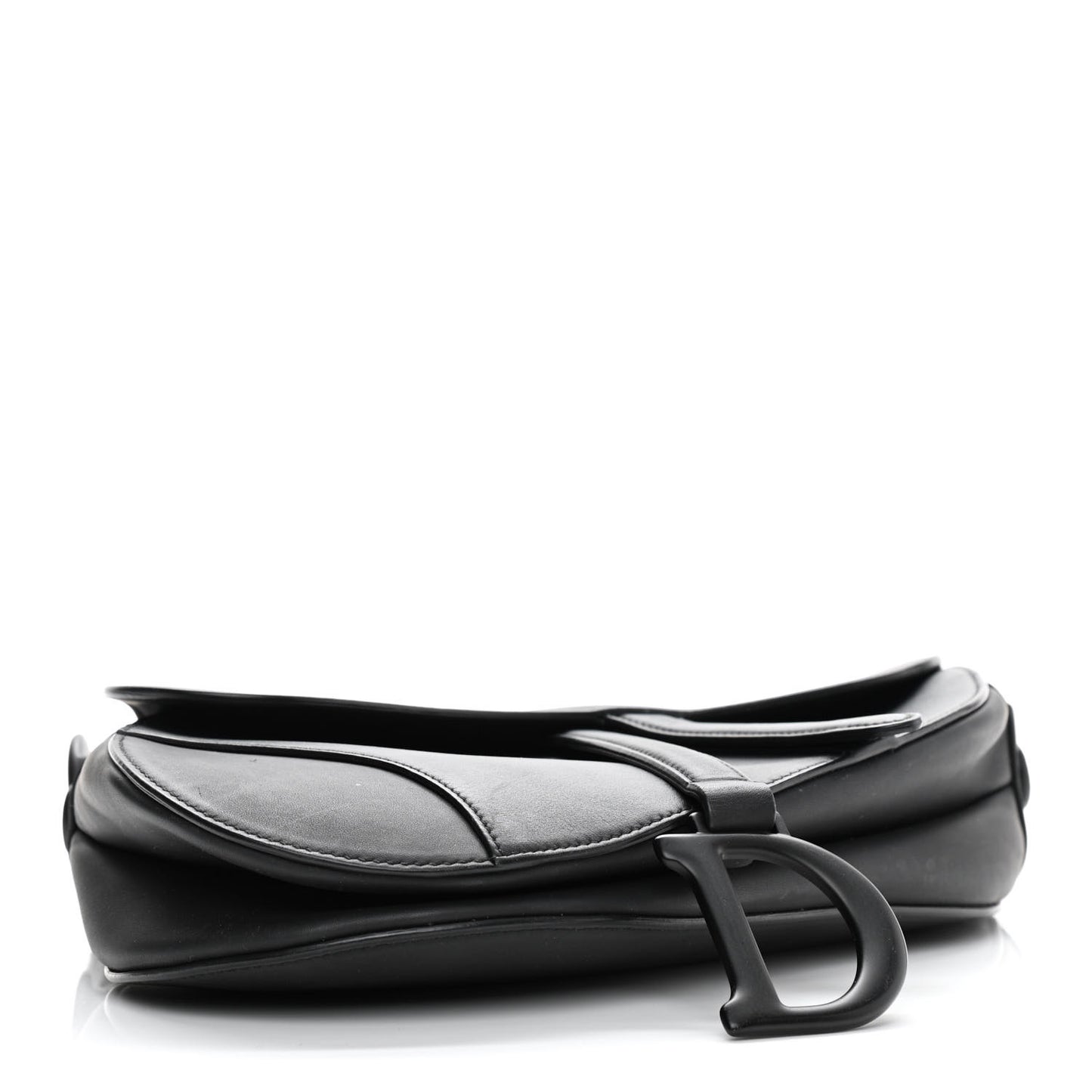 Ultra Matte Calfskin Saddle Bag Black