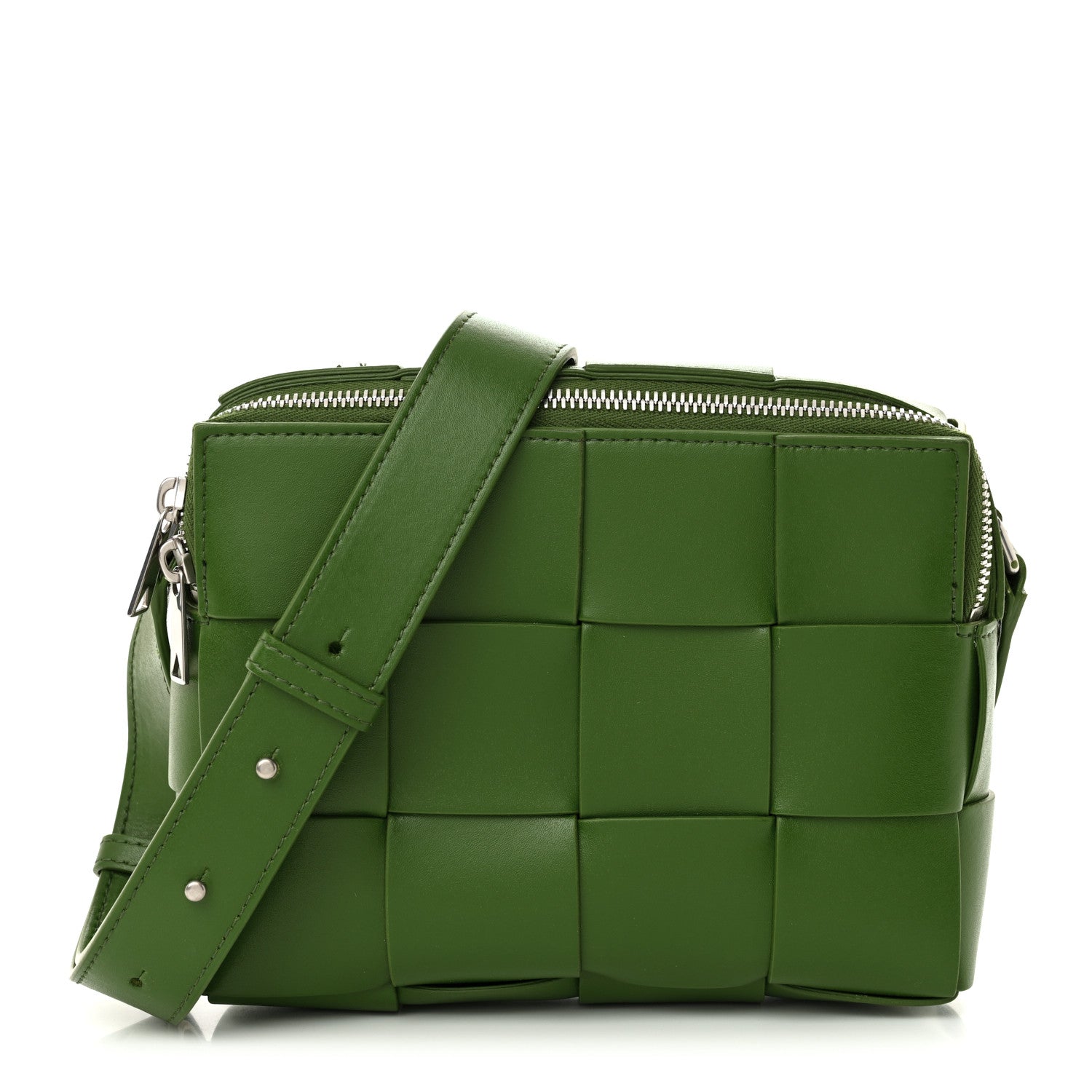 Bottega Veneta Calfskin Maxi Intrecciato Cassette Camera Bag Avocado 1 of 11