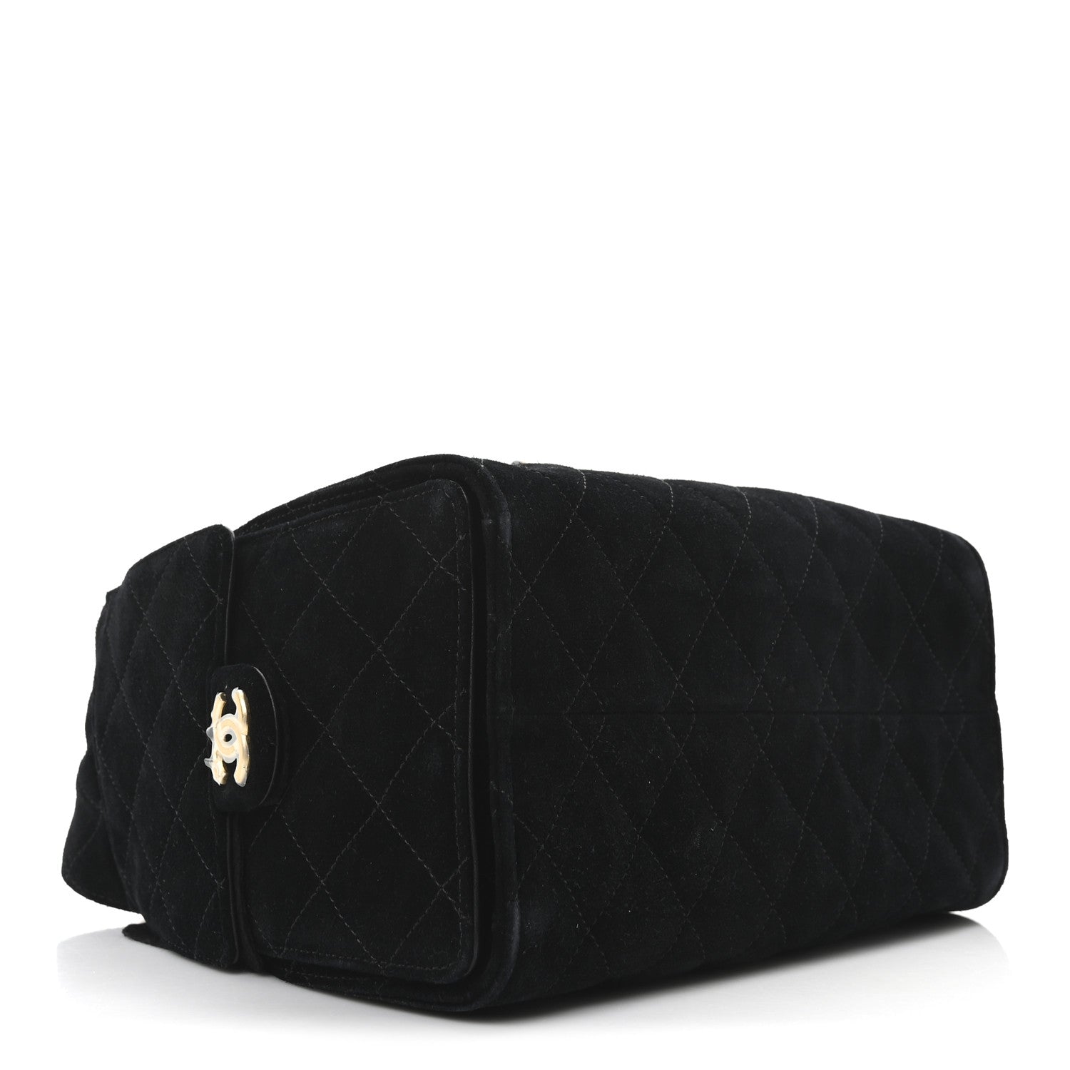 Chanel Suede Quilted Small Chanel 25 Handbag Black 4 of 11