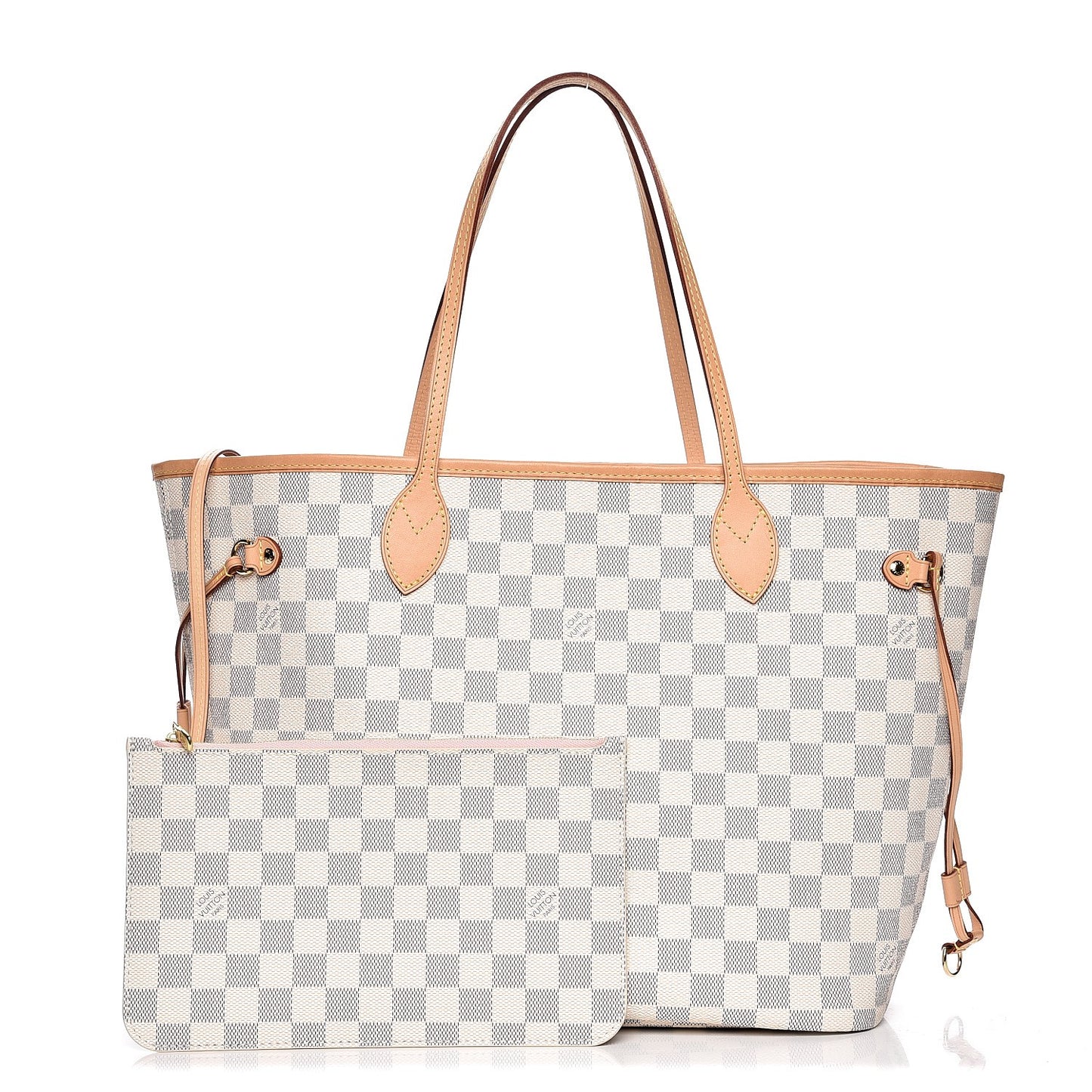 Damier Azur Neo Neverfull MM Rose Ballerine