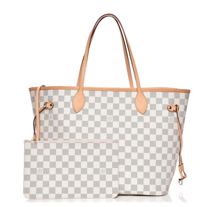 Louis Vuitton Damier Azur Neo Neverfull MM Rose Ballerine 1 of 8