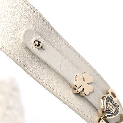 Christian Dior Lambskin Cannage Dioramour Heart Small Lady Dior White Red 14 of 16