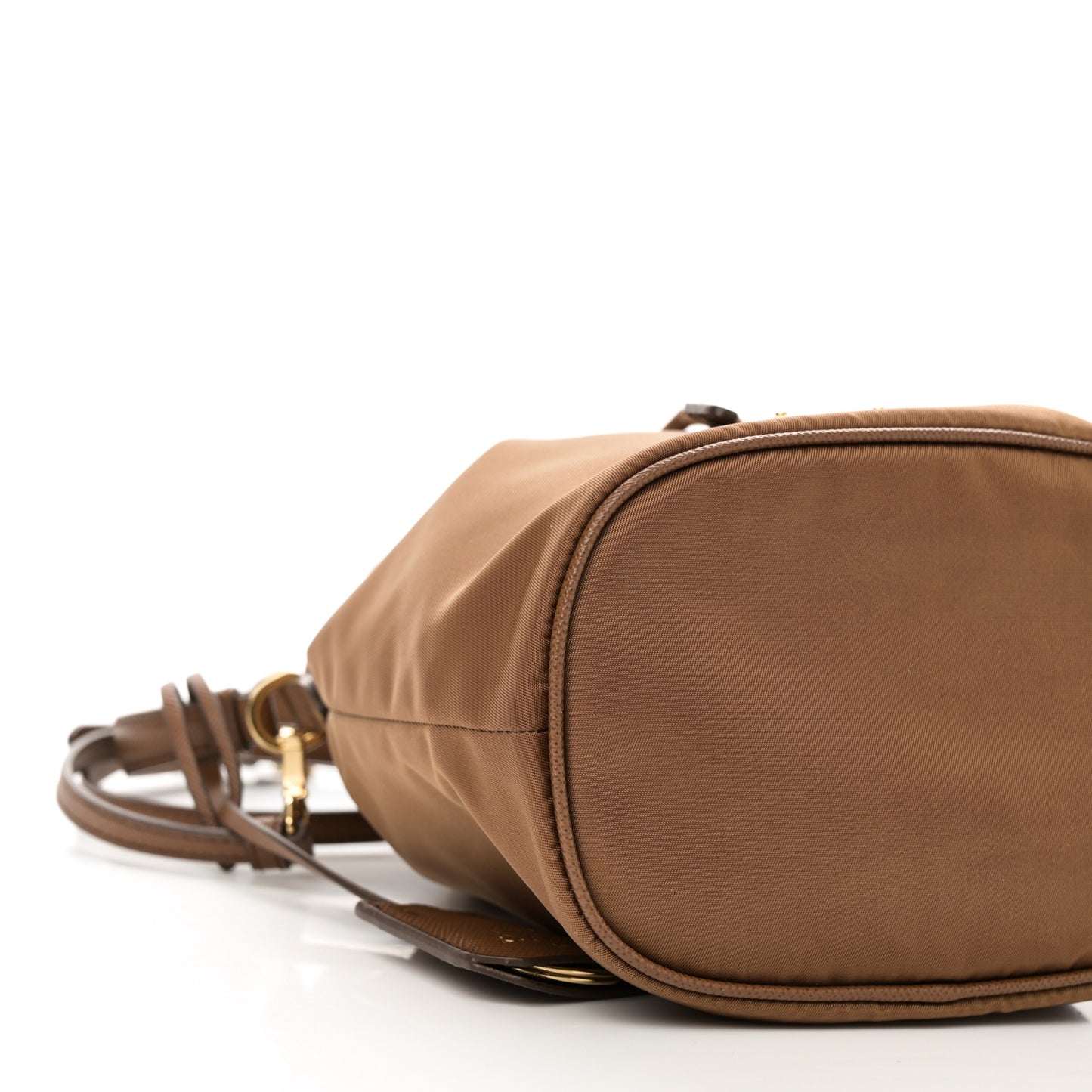 Re-Nylon Saffiano Mini Re-Edition 1978 Bucket Bag Cork Beige