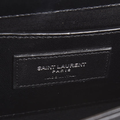 Saint Laurent Suede Fringe Chain Small Monogram Satchel Black 7 of 8
