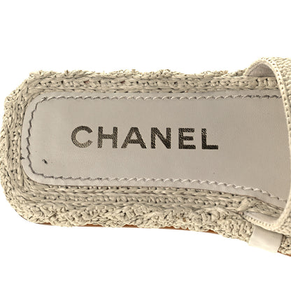 Chanel Cord Braided CC Mules 35 Light Beige 10 of 12