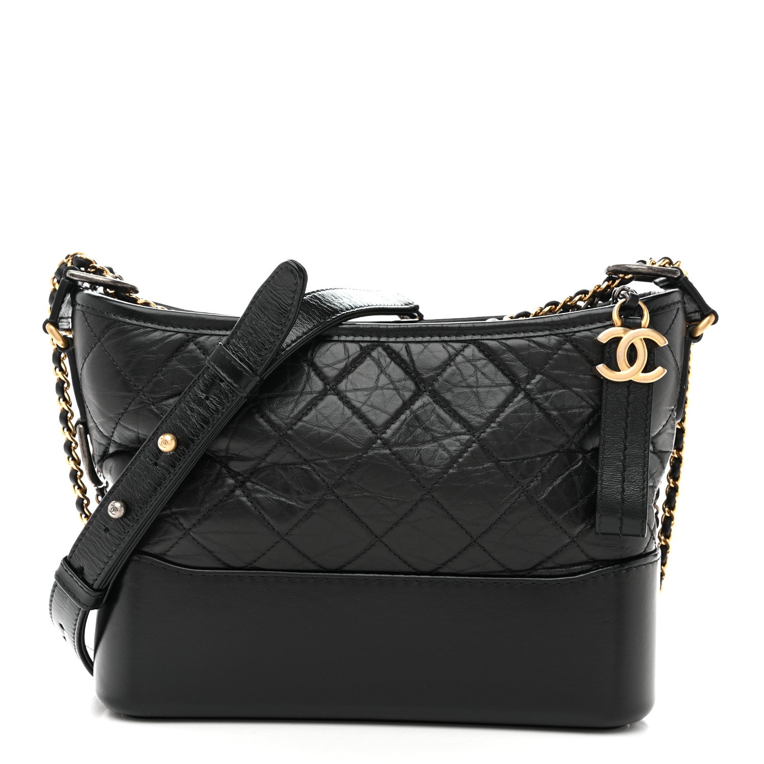 Chanel Aged Calfskin Quilted New Medium Gabrielle Hobo Black 1 of 10