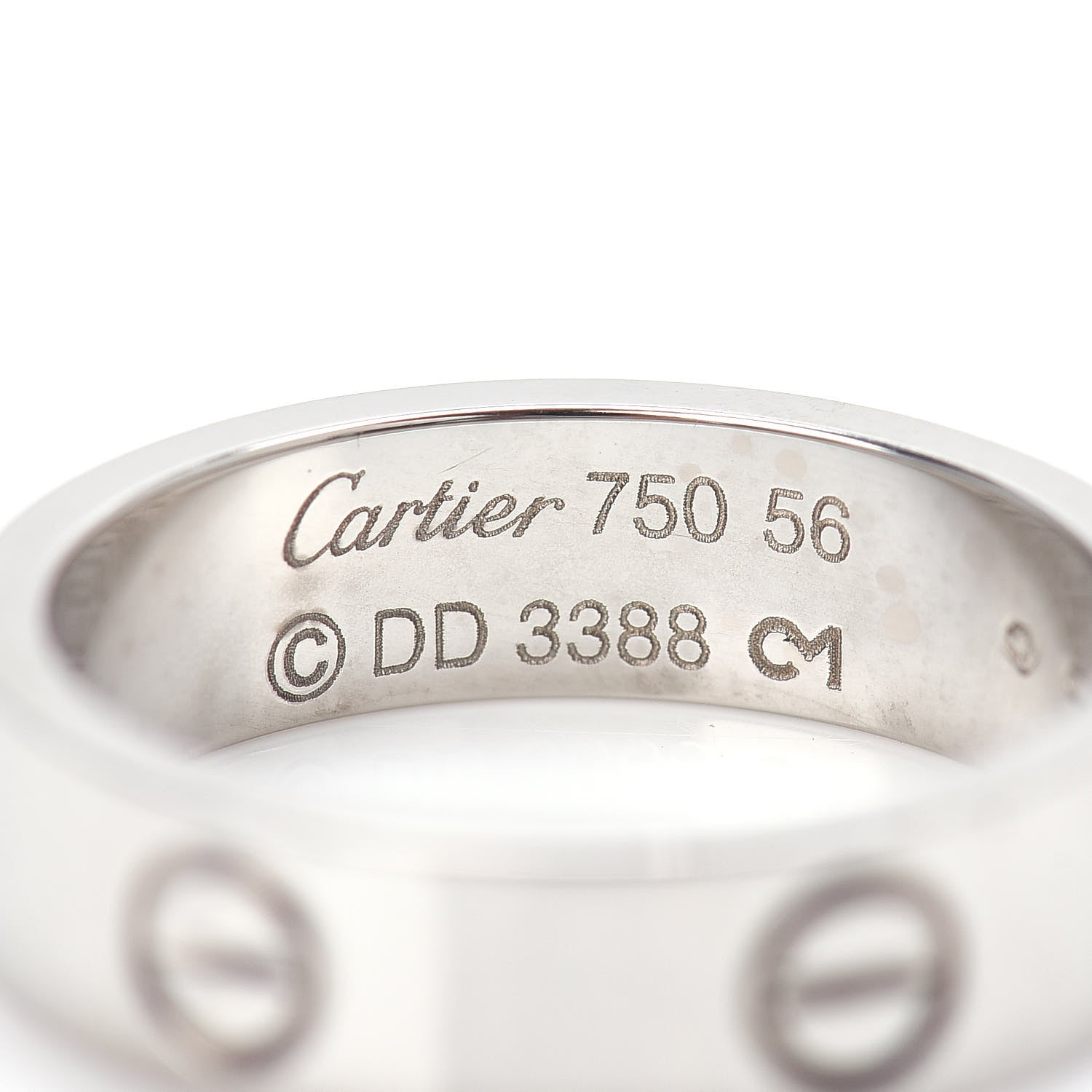 Cartier 18K White Gold 5.5mm LOVE Ring 56 7.5 686548 – FASHIONPHILE