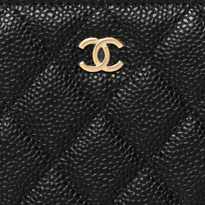 Chanel Caviar Quilted Large Gusset Zip Around Wallet Black 9 of 10