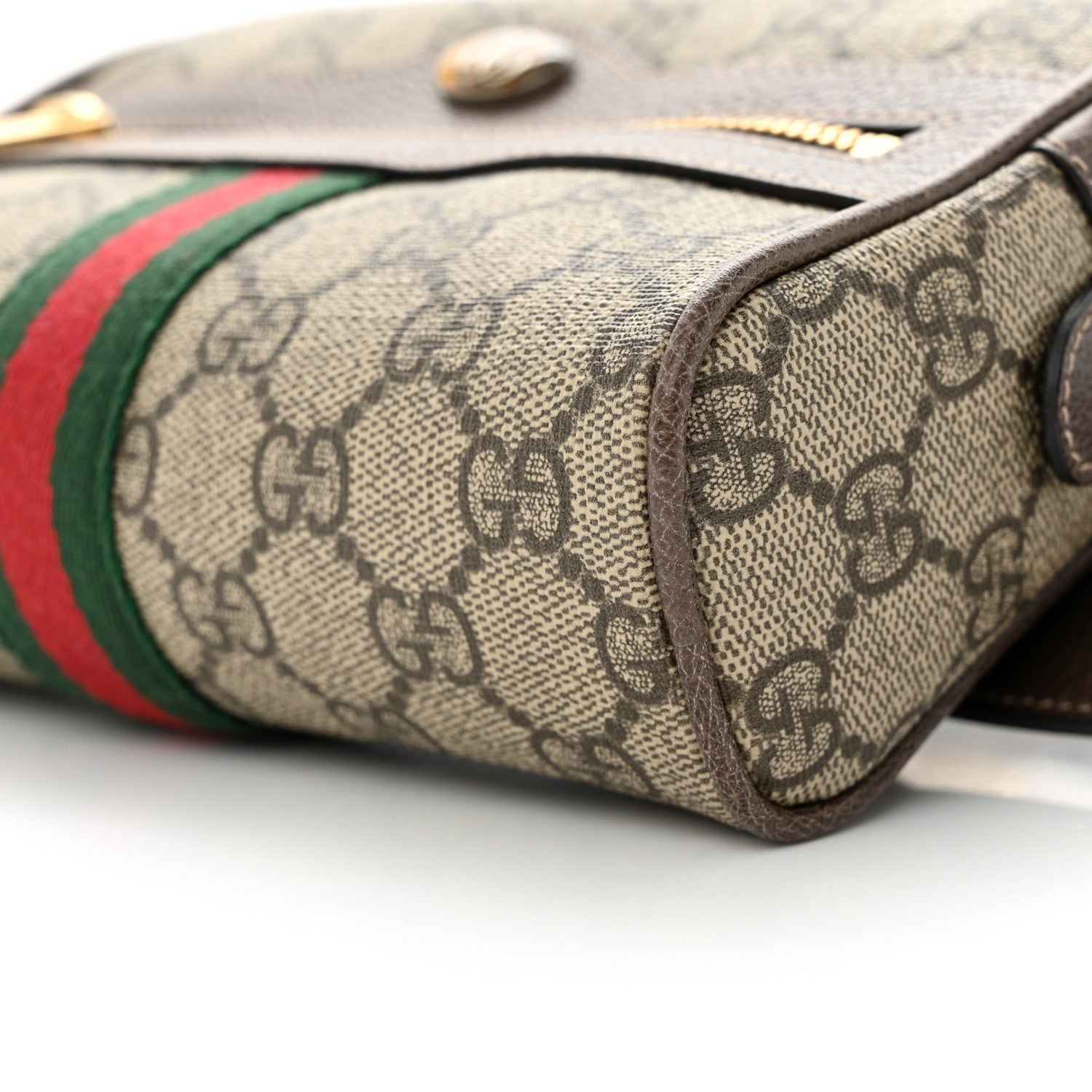 Gucci GG Supreme Monogram Web Small Ophidia Belt Bag 75 30 Dark Brown 10 of 10