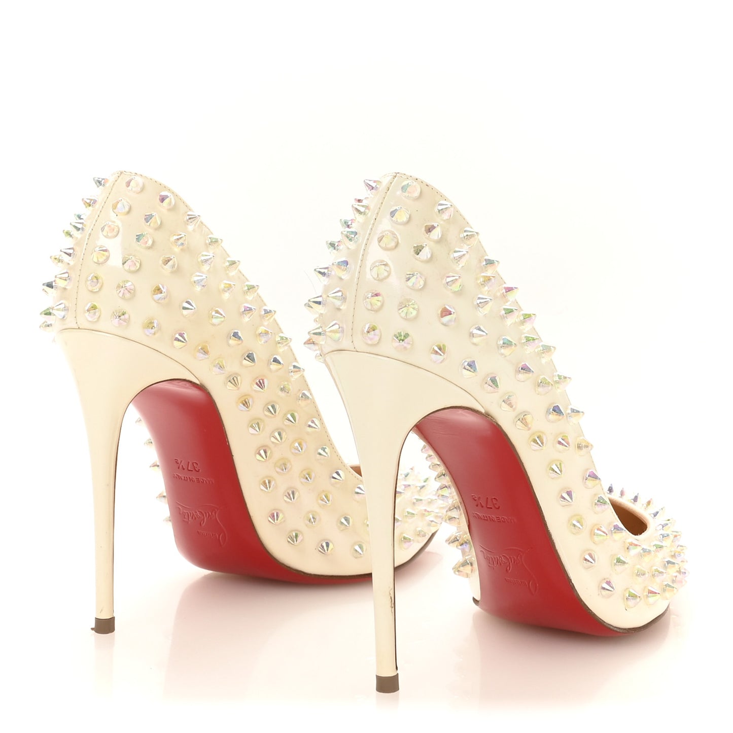 Patent Follies Spikes 100 Pumps 37.5 White