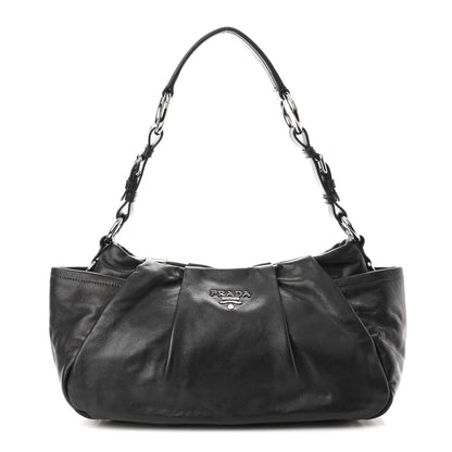 Prada Soft Calf Shoulder Bag Black 1 of 10