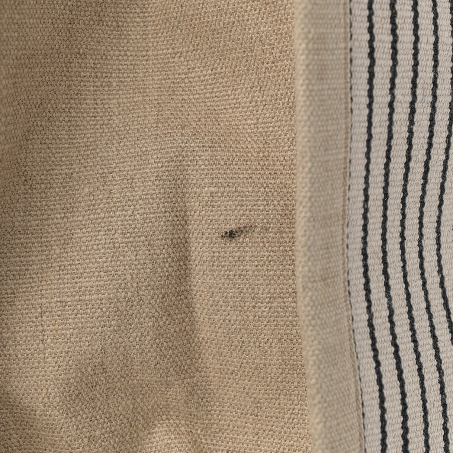 Saint Laurent Embroidered Cotton Linen Rive Gauche Noe Tote Natural Black 12 of 14