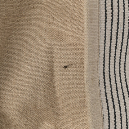 Saint Laurent Embroidered Cotton Linen Rive Gauche Noe Tote Natural Black 12 of 14