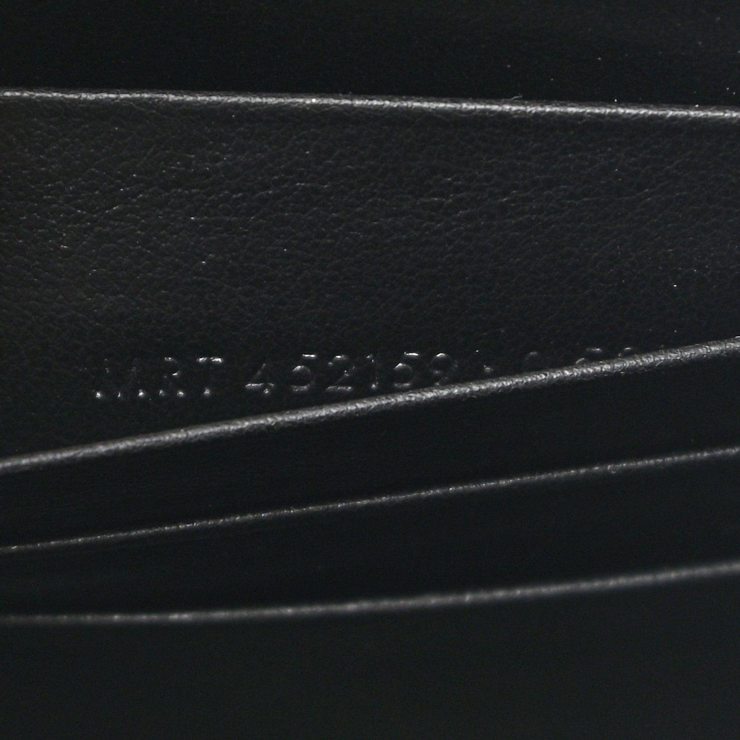 Calfskin Crocodile Embossed Kate Monogram Tassel Chain Wallet Black