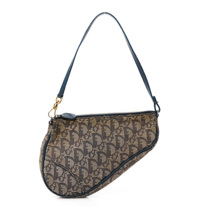 Christian Dior Monogram Mini Saddle Pochette Navy 1 of 18