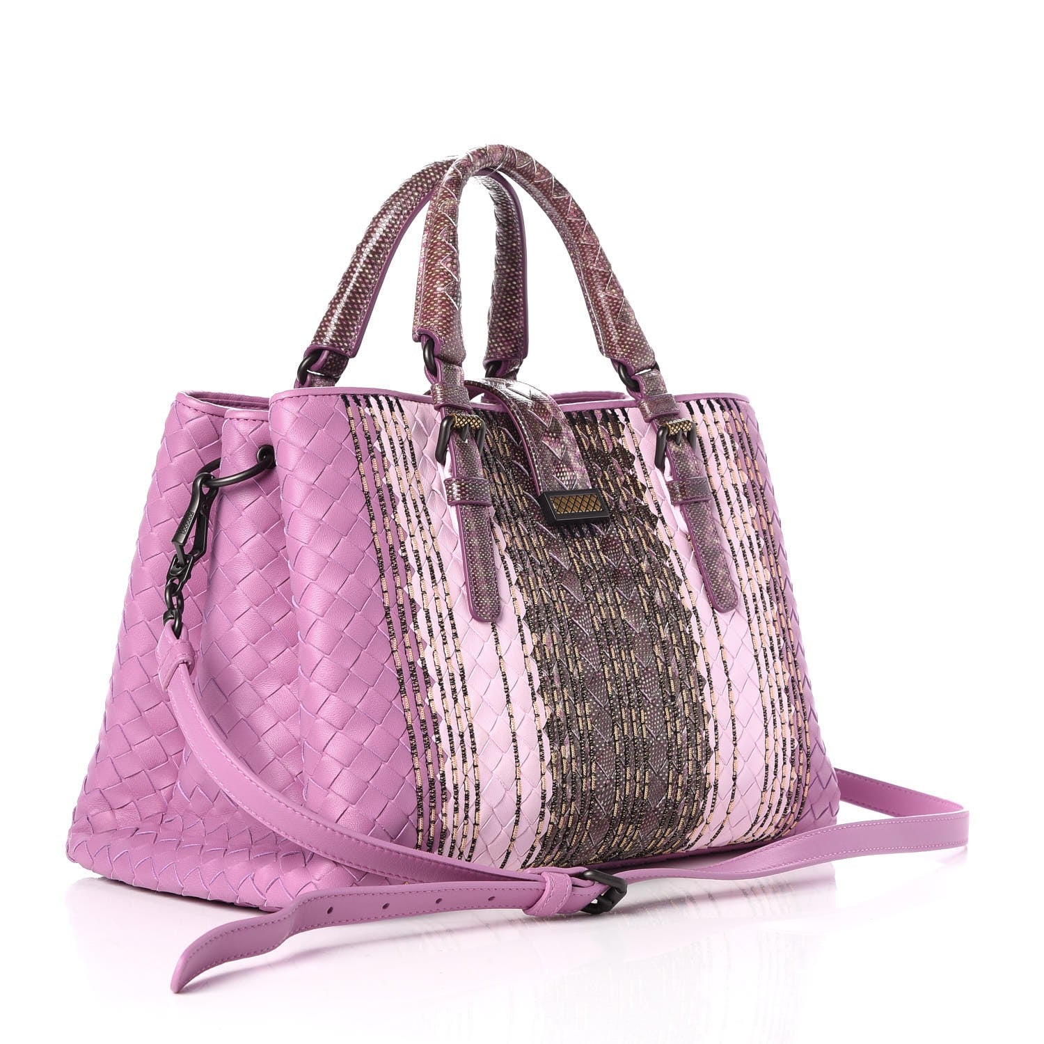 Bottega Veneta Nappa Ayers Small Roma Tote Twilight 4 of 10