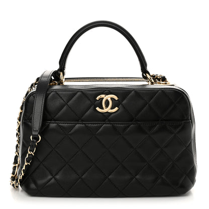 Chanel Lambskin Quilted Medium Trendy CC Bowling Bag Black 1 of 10