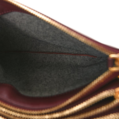 Celine Lambskin Large Trio Crossbody Bag Burgundy 5 of 11
